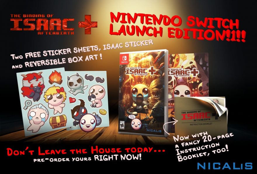 The Binding of Isaac Switch launch editie